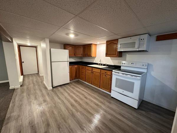 Basement kitchen area freshly cleaned